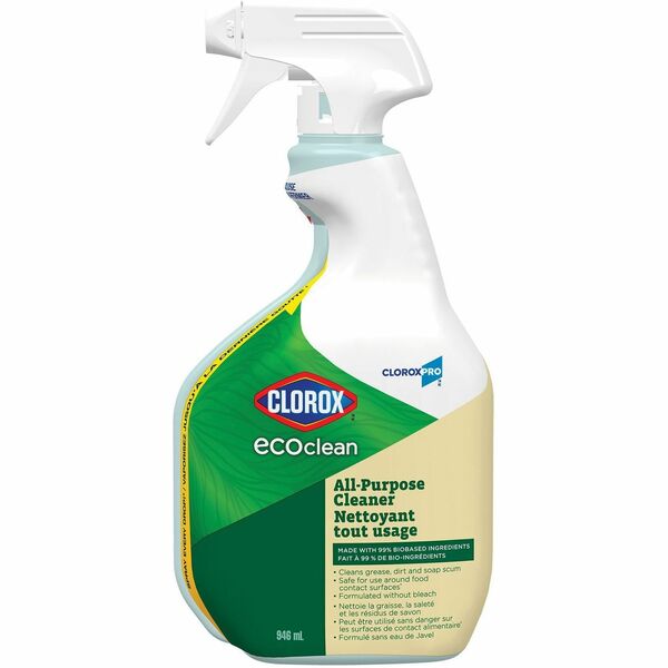 CloroxPro&trade; EcoClean All-Purpose Cleaner - For Multipurpose - Ready-To-Use - Spray - Bleach-free, Chemical-free, Fume-free, Residue-free, Rinse-free - 1 Each