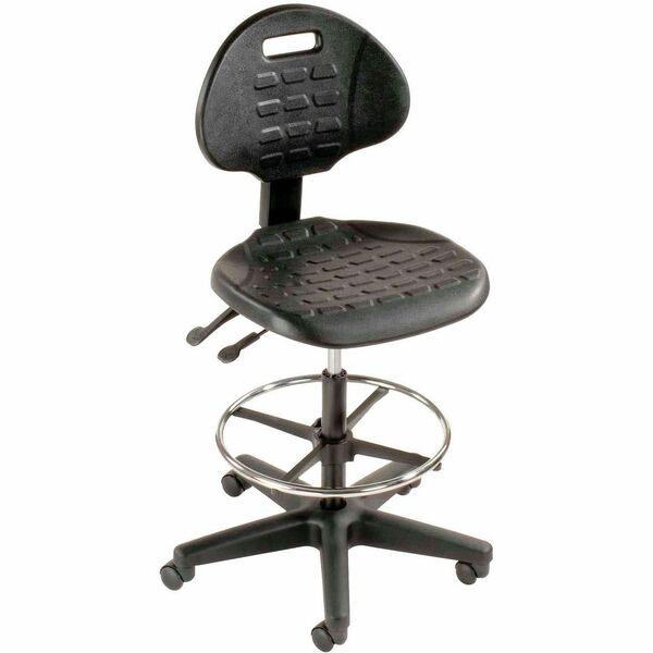 Global Industrial Chair - Acrylic Seat Material - Black - Fabric - Armrest - 1 Each
