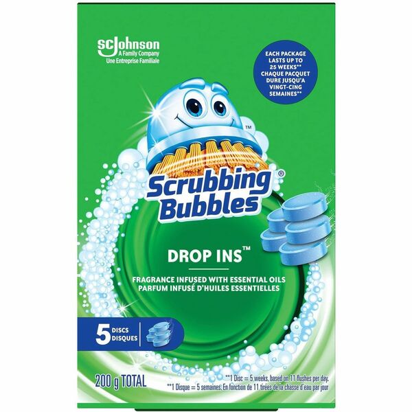 Scrubbing Bubbles&reg; Drop-Ins Toilet Cleaning Tablets - For Toilet, Tank, Toilet Bowl - Tablet - 1.41 oz (40 g) - 1 Each