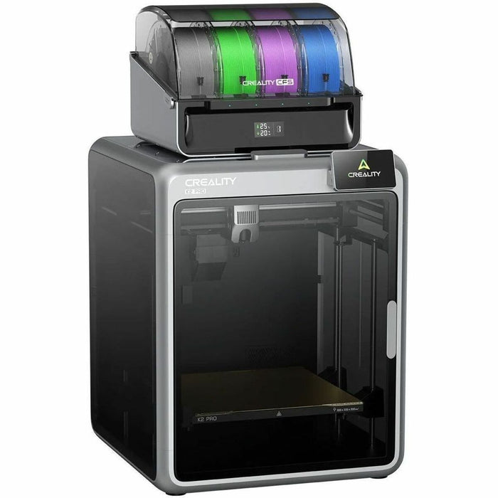 Creality K2 Plus Combo 3D Printer - Fused Deposition Modeling - 11.81 mil (0.30 mm) Layer - 68.90 mil (1.75 mm) Filament - Polylactic Acid (PLA), Acrylonitrile Butadiene Styrene (ABS), Polyethylene Terephthalate Glycol (PETG), Carbon Fiber PLA, Polyethyle