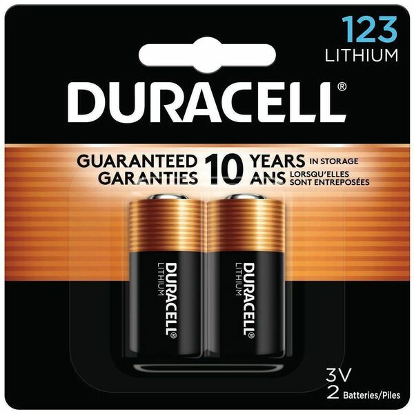 Duracell CopperTop Battery - For Electronics, Camera - CR123 - 3 V - 2 / Pack