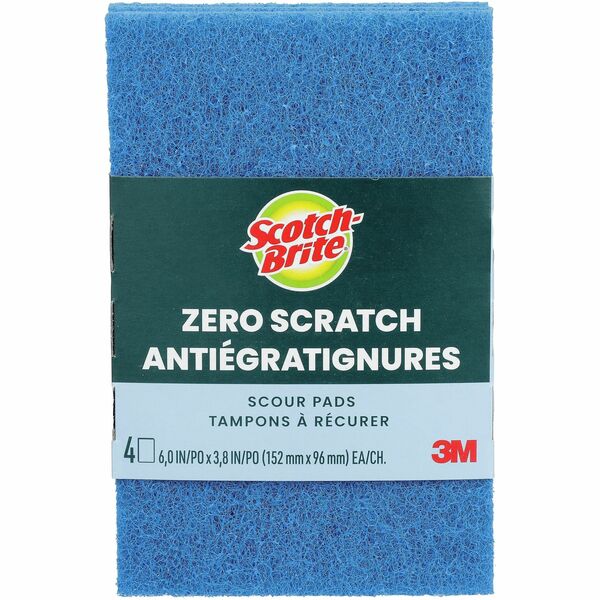 Scotch-Brite No-Scratch Scour Pad - Cleaning, Scouring - Tear Resistant, Rust Proof, Long Lasting, Scratch-free - 4 / Pack