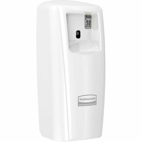 Rubbermaid Commercial Microburst 9000 LCD Dispenser White - 1 Each - White - Plastic