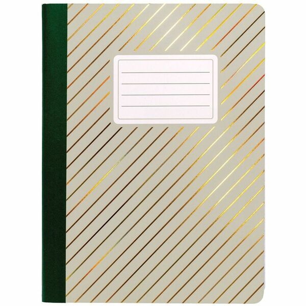 Pukka Pads Haze Notebook - 70 Sheets - 140 Pages - Stitched - College Ruled Front Ruling - 80 g/m² Grammage - B5 - 6 29/32" (17.53 cm) x 9 4/5" (24.89 cm) Sheet Size - Green Cardboard Cover - Rounded Corner, Sturdy - 1 Each