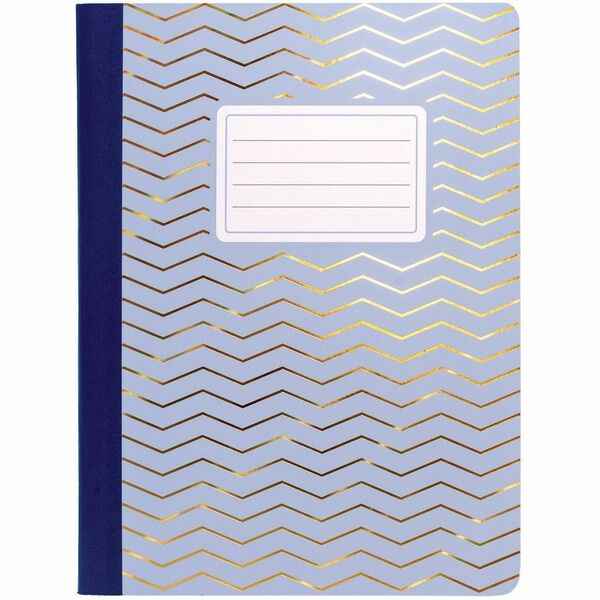 Pukka Pads Haze Notebook - 70 Sheets - 140 Pages - Stitched - College Ruled Front Ruling - 80 g/m² Grammage - B5 - 6 29/32" (17.53 cm) x 9 4/5" (24.89 cm) Sheet Size - Blue Cardboard Cover - Rounded Corner, Sturdy - 1 Each