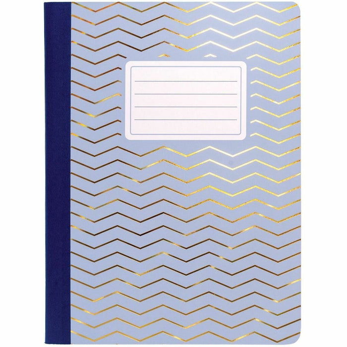 Pukka Pads Haze Notebook - 70 Sheets - 140 Pages - Stitched - College Ruled Front Ruling - 80 g/m² Grammage - B5 - 6 29/32" (17.53 cm) x 9 4/5" (24.89 cm) Sheet Size - Blue Cardboard Cover - Rounded Corner, Sturdy - 1 Each