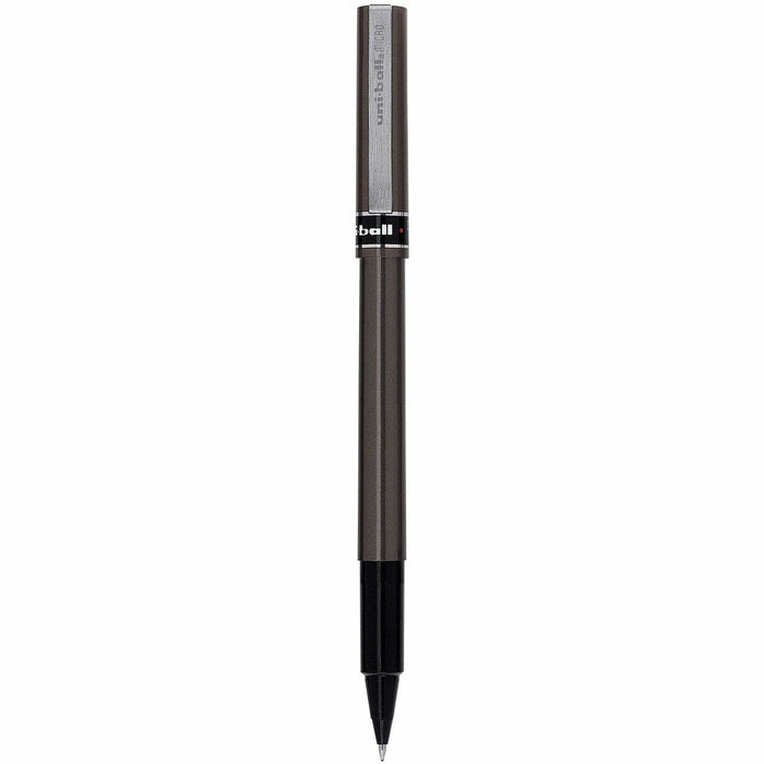 uniball™ Deluxe Rollerball Pens - Black Ink - Gray Barrel - 1 Each
