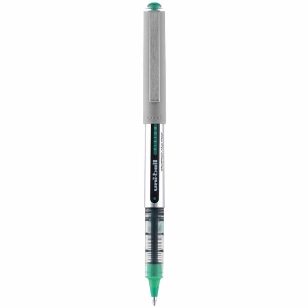 uniball&#8482; Vision Rollerball Pens - 0.7 mm (0.03") Fine Pen Point - Green Ink - 1 Each