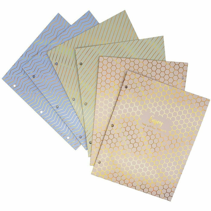 Pukka Pads Haze Letter Portfolio - 11 3/4" (298.45 mm) x 9 1/2" (241.30 mm) - 2 Pocket - Cardboard - Transparent - 6 / Pack