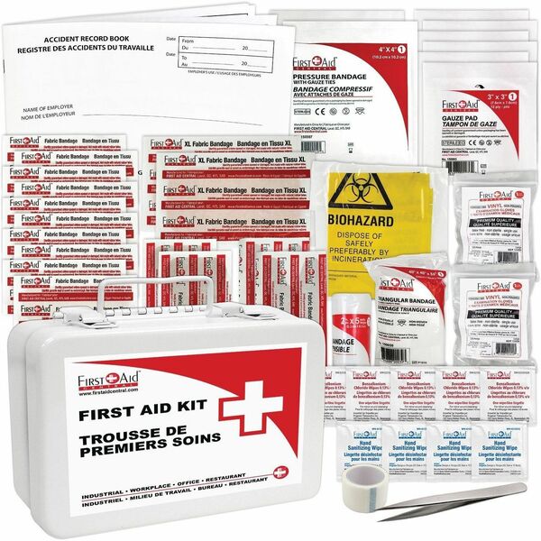 First Aid Central British Columbia Personal First Aid Kit - Metal Case - 175 x Piece(s) - Metal Case