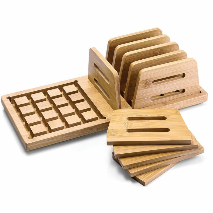 Officemate Desktop File Sorter - 9 Compartment(s) - 3.2" (81.28 mm) Height x 14" (355.60 mm) Width x 6.8" (172.72 mm) Depth - Adjustable - Natural Wood Grain - Bamboo - 1 / Each