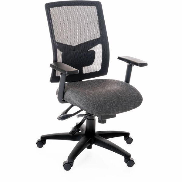 Horizon Cierra Mesh Mid Back Multi-Tilter - Foam Seat Material - Mesh Back Material - Mid Back - Black - Armrest - 1 Each