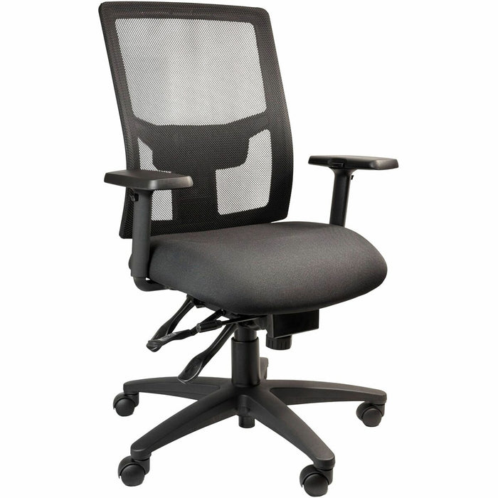 Horizon Cierra Mesh Mid Back Multi-Tilter - Foam Seat Material - Mesh Back Material - Mid Back - Black - Armrest - 1 Each