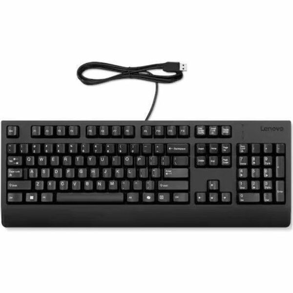 Lenovo Preferred Pro II USB Keyboard-US English - Cable Connectivity - USB Type A Interface - 104 Key(s) - CoPilot Hot Key(s) - Windows 10, Windows 11 - English (US) - Notebook, Desktop Computer, Workstation, Docking Station - PC - Plunger/Rubber Dome Key