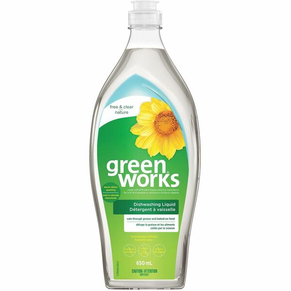 Green Works Dishwashing Liquid - For Dishwasher - Liquid - Original Fresh Scent - Paraben-free, Bleach-free, Ammonia-free, Odor-free - 1 / Each