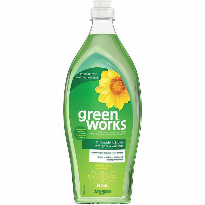 Green Works Dishwashing Liquid - For Dishwasher - Liquid - Unscented, Paraben-free, Bleach-free, Ammonia-free - 1 / Each