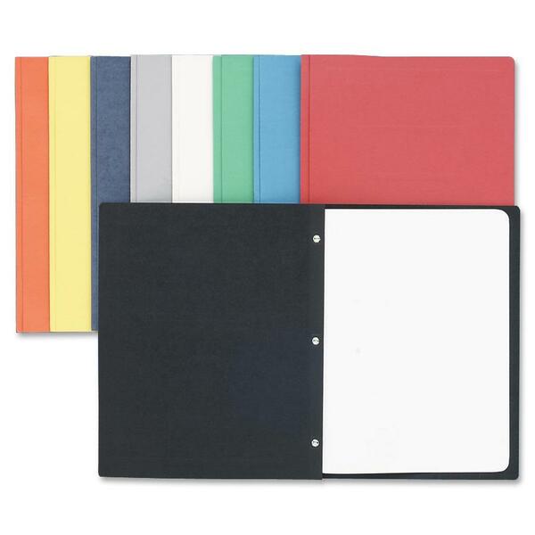 Hilroy Letter Recycled Report Cover - 8 1/2" (215.90 mm) x 11" (279.40 mm) - 3 Fastener(s) - Leatherine - Assorted - 1 Each