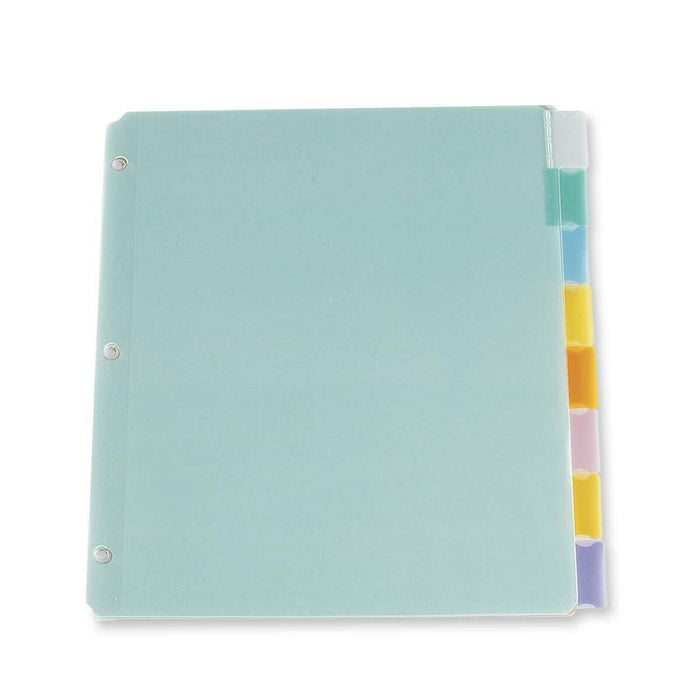 Oxford Poly Tab Divider - 9" (228.60 mm) Divider Width x 11" (279.40 mm) Divider Length - Letter - 3 Hole Punched - Assorted Divider - No - Perforated - 1 / Set