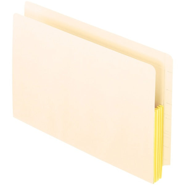 Pendaflex Legal Recycled File Pocket - 8 1/2" (215.90 mm) x 14" (355.60 mm) - 3 1/2" (88.90 mm) Expansion - End Tab Location - 11 pt. (3.87 mm) - Manila - 30% Fiber Recycled - 10 / Box