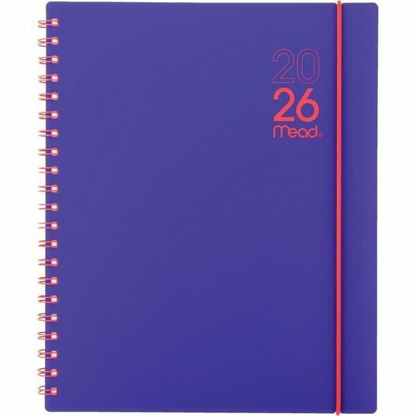 Mead Color Pop Weekly/Monthly Planner, 11" x 9" , Bilingual - Weekly, Monthly - 2026 to 2026 - 9" (228.60 mm) x 11" (279.40 mm) Sheet Size - Purple - 1 Each