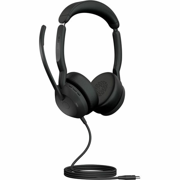 Jabra Evolve2 50 Headset - Microsoft Teams Certification - Stereo - USB Type C, USB Type A - Wired/Wireless - Bluetooth - 98.4 ft (30 m) - 20 Hz to 20 kHz - On-ear - Binaural - Supra-aural - 5.6 ft (1.70 m) Cable - MEMS Technology, Noise Cancelling Microp