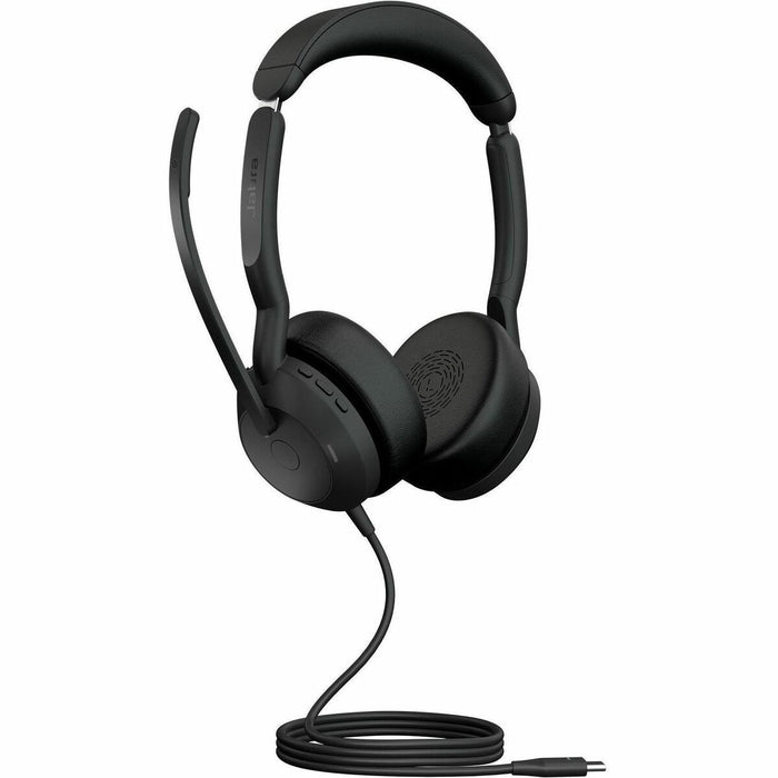 Jabra Evolve2 50 Stereo USB C Headset - Microsoft Teams Certification - Stereo - USB Type C - Wired/Wireless - Bluetooth - 98.4 ft (30 m) - 20 Hz to 20 kHz - On-ear, Over-the-head - Binaural - Supra-aural - 5.6 ft (1.70 m) Cable - MEMS Technology, Noise C