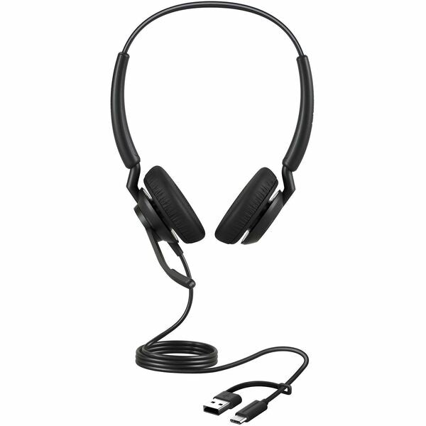 Jabra Engage 40 Headset - Microsoft Teams Certification - Stereo - USB Type A, USB Type C - Wired - 50 Hz to 20 kHz - Over-the-head, On-ear - Binaural - Supra-aural - MEMS Technology Microphone - Black