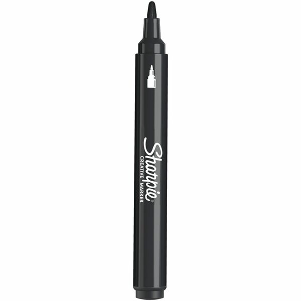 Sharpie Creative Markers - Bullet Marker Point - Black Ink - Water Based, Acrylic Based - 1 Each