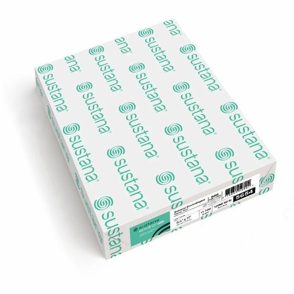 Sustana Enviro Digital Cover Stock - 92 Brightness - Letter - 8 1/2" (215.90 mm) x 11" (279.40 mm) - 60 lb (27215.54 g) Basis Weight - Smooth - Chlorine-free - 500 / Pack