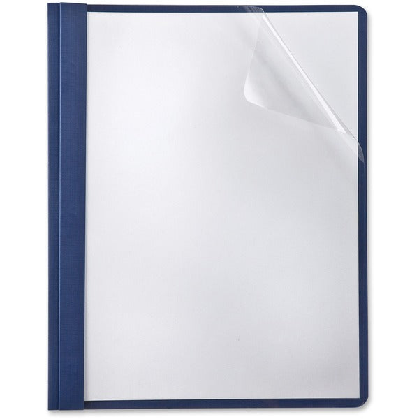 Oxford Report Cover - 3 x Tang Fastener - Navy - 5 / Pack