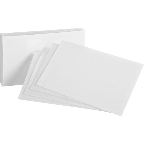 Oxford Plain Index Cards - 4" (101.60 mm) x 6" (152.40 mm) - 85 lb (38555.35 g) Basis Weight - Sustainable Forestry Initiative (SFI) - White - 100 / Pack