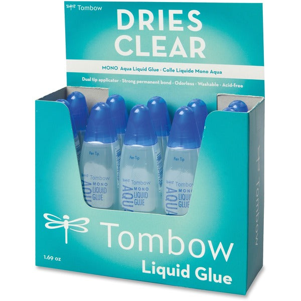 Tombow Mono Aqua Liquid Glue - 1.69 oz (47.91 g) - Aqua - 1 Each