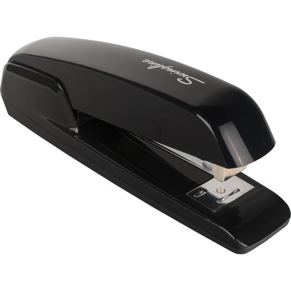 Swingline Durable Desk Stapler - Staples Upto 20 Sheet of 20lb Paper - Holds Upto 210 Staple - Full Strip - Staple Size: 1/4" (6.35 mm) - Black - Metal - 1 Each