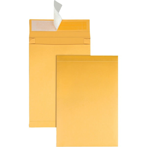 Quality Park 9 x 12 x 2 Expansion Envelopes with Self-Seal Closure - Expansion - 9" (228.60 mm) Width x 12" (304.80 mm) Length - 2" (50.80 mm) Gusset - 40 lb (18143.69 g) - Self-sealing - Kraft - Kraft - 25 / Pack