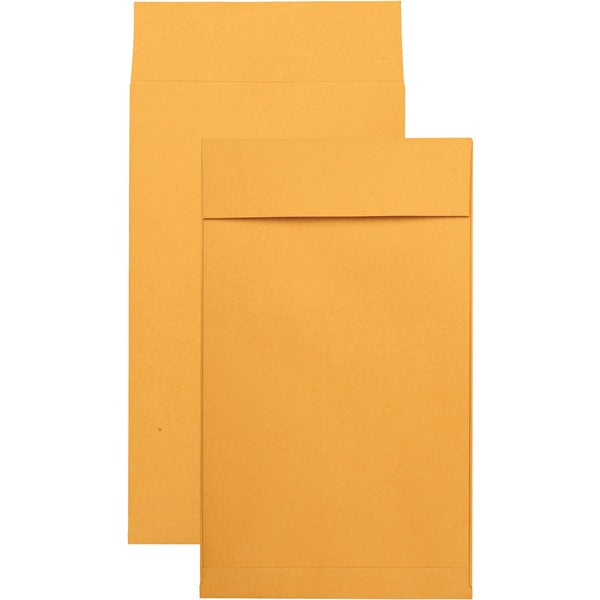 Quality Park 10 x 15 x 2 Expansion Envelopes with Self-Seal Closure - Expansion - 10" (254 mm) Width x 15" (381 mm) Length - 2" (50.80 mm) Gusset - 40 lb (18143.69 g) - Self-sealing - Kraft - Kraft - 25 / Pack