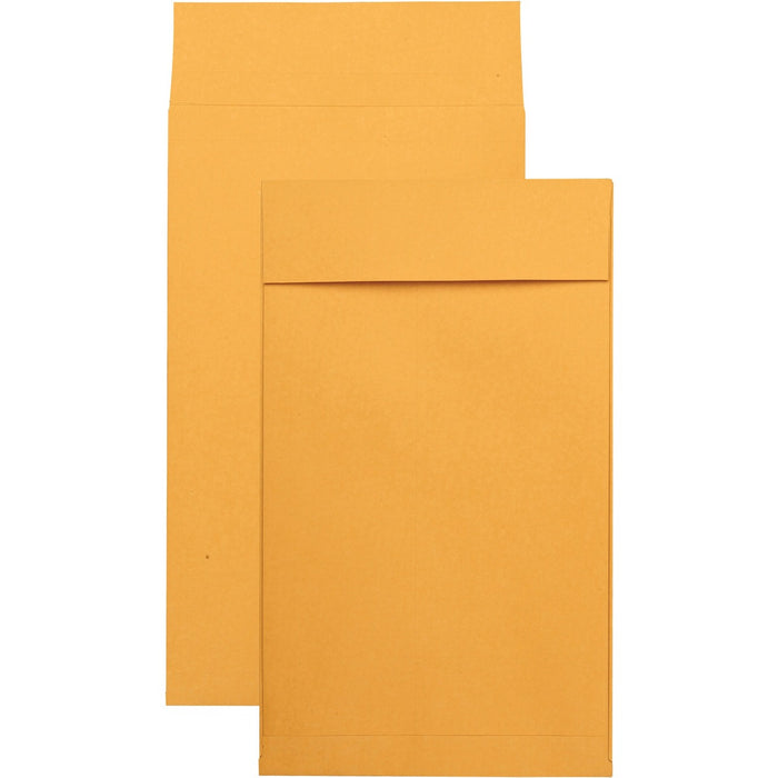 Quality Park 10 x 15 x 2 Expansion Envelopes with Self-Seal Closure - Expansion - 10" (254 mm) Width x 15" (381 mm) Length - 2" (50.80 mm) Gusset - 40 lb (18143.69 g) - Self-sealing - Kraft - Kraft - 25 / Pack