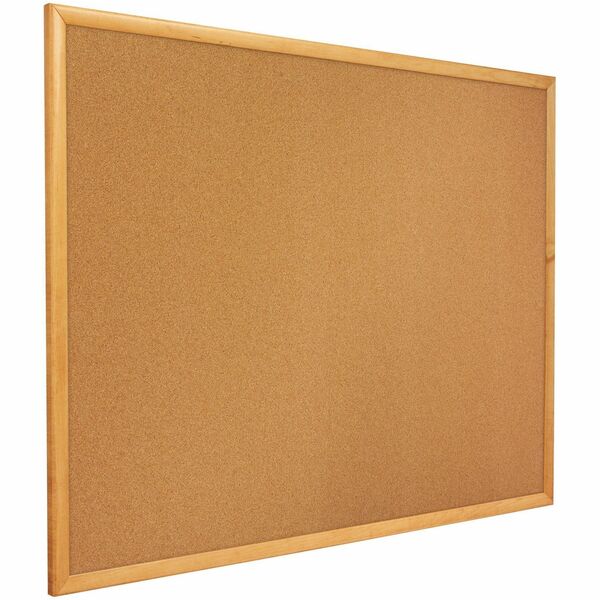 Quartet Classic Series Cork Bulletin Board - 24" (609.60 mm) Board Height x 36" (914.40 mm) Board Width - Brown Natural Cork Surface - Self-healing, Flexible, Durable - Oak Frame - 1 Each