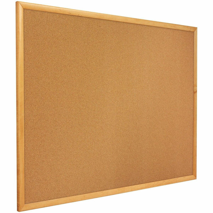 Quartet Classic Series Cork Bulletin Board - 24" (609.60 mm) Board Height x 36" (914.40 mm) Board Width - Brown Natural Cork Surface - Self-healing, Flexible, Durable - Oak Frame - 1 Each