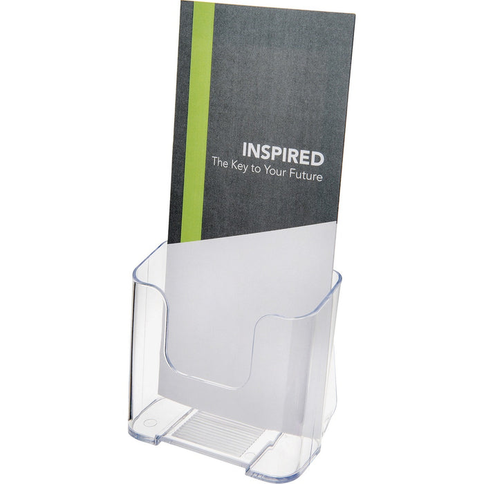 Deflecto Single Compartment DocuHolder - 1 Pocket(s) - 7.8" (196.85 mm) Height x 4.4" (111 mm) Width x 3.3" (82.55 mm) Depth - Desktop - Clear - Plastic - 1 Each