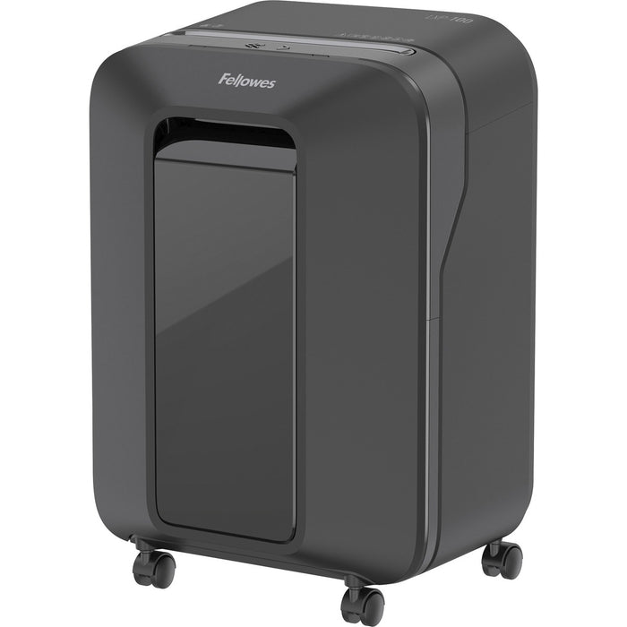 Fellowes Powershred LX200 Micro Cut Shredder - Micro Cut - for shredding Paper, Paper Clip, Credit Card, Staples - P-4 - 1.80 in/s (45.72 mm/s) - 9" (228.60 mm) Throat - 10 Minute Run Time - 22.71 L Wastebin Capacity - Black