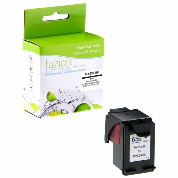 fuzion Remanufactured Inkjet for HP #65XL - Black - 1 Each