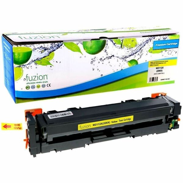 fuzion Compatible Toner High Yield for HP W2112X (206X) - Yellow - Yield: 2450