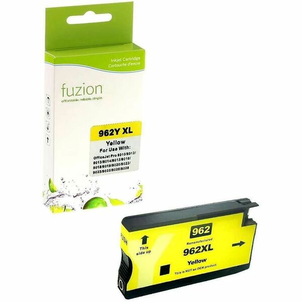 fuzion Remanufactured HY Inkjet for HP #962XL - Yellow - Yield: 1600