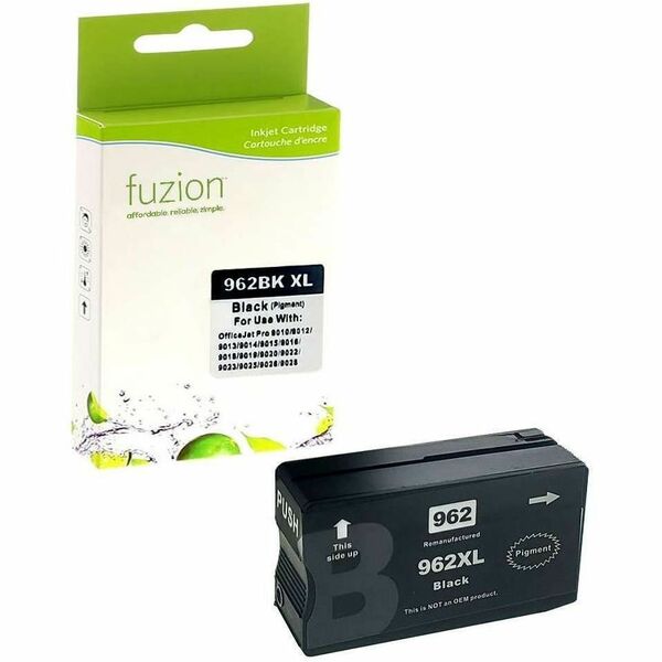 fuzion Remanufactured HY Inkjet for HP #962XL - Black - Yield: 2000