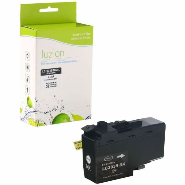 fuzion Compatible Inkjet Tank for Brother LC3039BK - Ultra HY Black - 1 Each