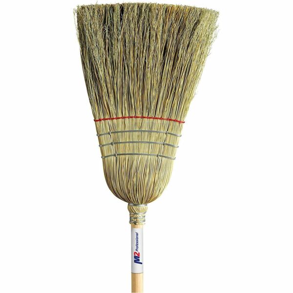 M2 Professional Extra Stiff Warehouse Corn Broom - Hardwood Handle - 1 / Each