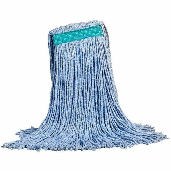 M2 Professional Swipe Cut-End Mop - Narrow Band - Blue - 20 oz - Cut Ends, Narrow Headband, Absorbent, 4-ply, Durable, Heavy Duty - Rayon, Synthetic, Yarn - Blue - 1.25 lb (566.99 g) - 12 Pack