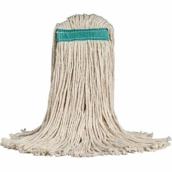 M2 Professional Cotton-Pro Cut End Wet Mop - Narrow Band - Bagged - 20 oz - Cut Ends, Absorbent, Durable, Narrow Headband, 4-ply Yarn, Heavy Duty, Long Lasting - Cotton Yarn, Mesh - White - 1.25 lb (566.99 g) - 12 Pack