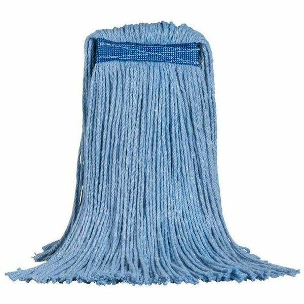 M2 Professional 20 oz Dura-Pro Cut-End Mop - Narrow Band - Blue - Cut Ends, Narrow Headband, Absorbent, 4-ply, Durable, Heavy Duty - Synthetic, Rayon, Fiber, Yarn - Blue - 1.25 lb (566.99 g) - 1 / Each