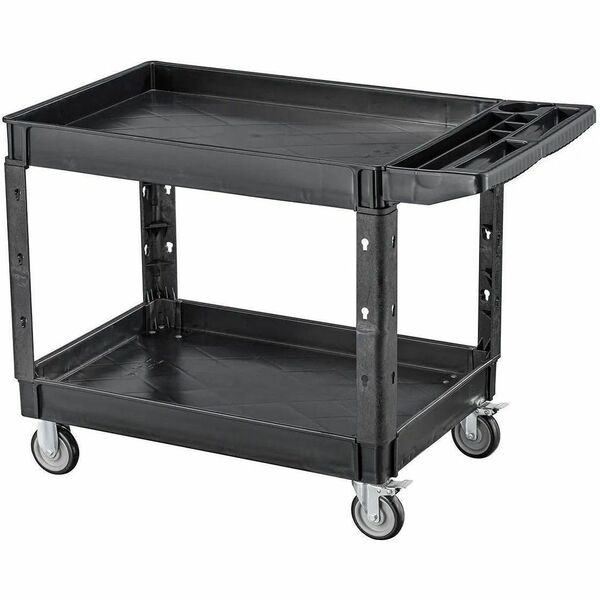 M2 Professional Large Industrial Utility Cart - 2 Shelf - 500 lb (226796.19 g) Load Capacity - 4 Casters - Plastic - 1 / Each